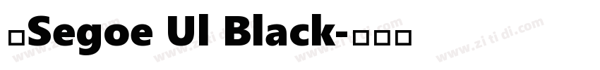 女Segoe Ul Black字体转换